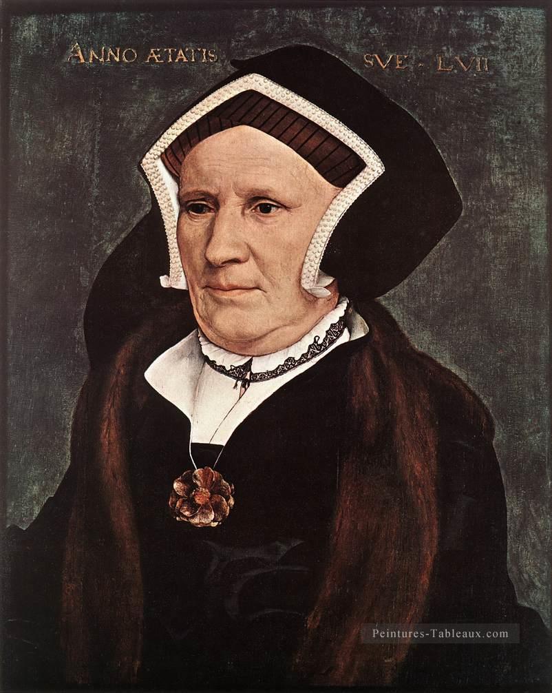 Portrait de dame Margaret Butts Renaissance Hans Holbein le Jeune Peintures à l'huile